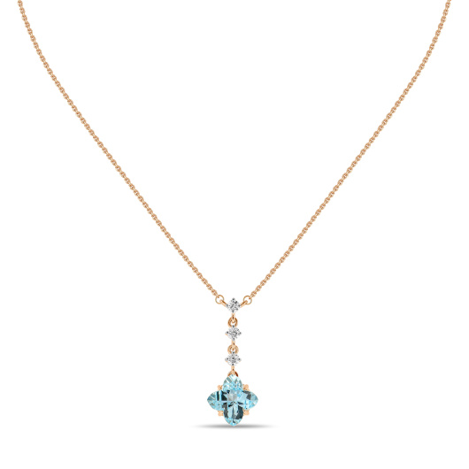 Колье с топазом и фианитами