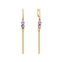 Серьги с аметистами - фото 1