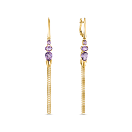 Серьги с аметистами