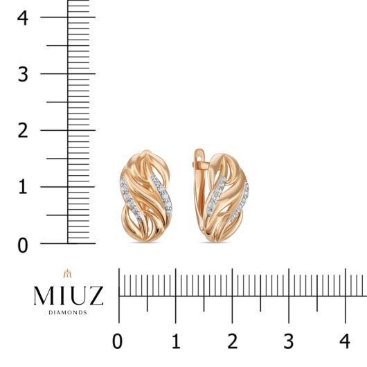 Серьги с фианитом