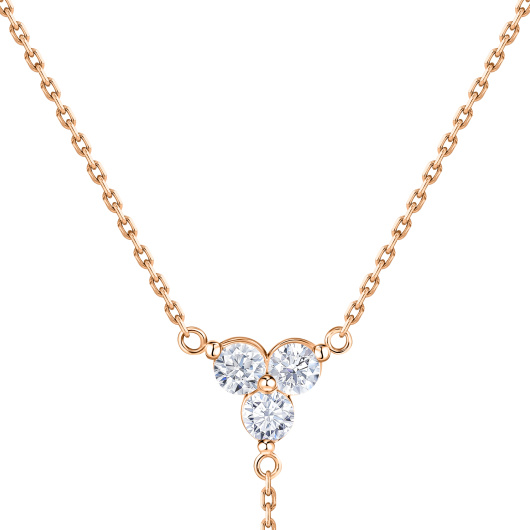 Колье с фианитами