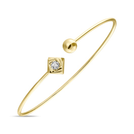 Браслет жесткий с бриллиантом