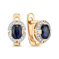 Серьги с бриллиантами и сапфирами - фото 1 Серьги с бриллиантами и сапфирами - фото 1