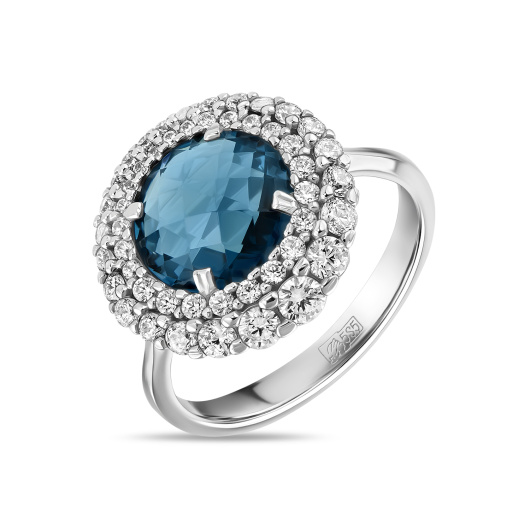 Кольцо с алпанитом и фианитом