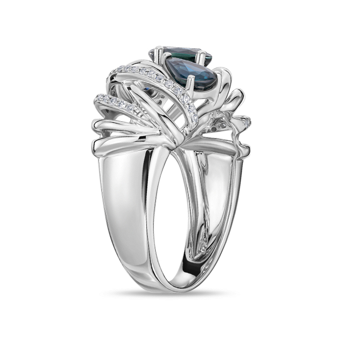 Кольцо с сапфирами и бриллиантами - фото 2 Кольцо с сапфирами и бриллиантами - фото 2