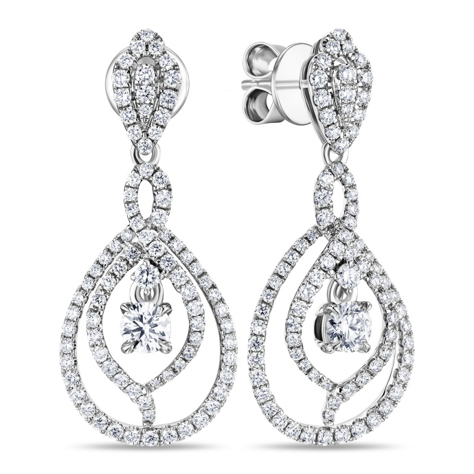 Серьги с бриллиантами - фото 1 Серьги с бриллиантами - фото 1