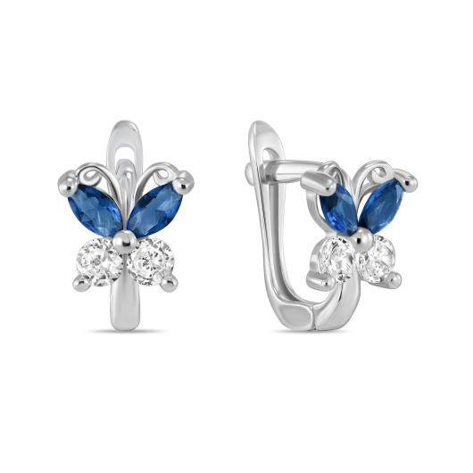 Серьги с фианитами