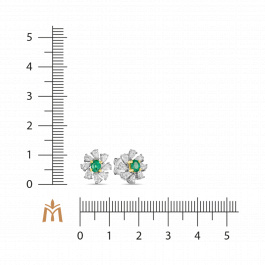 Серьги с бриллиантами и изумрудами