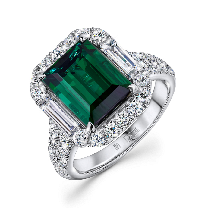 Кольцо с бриллиантами и турмалином - фото 1 Кольцо с бриллиантами и турмалином - фото 1