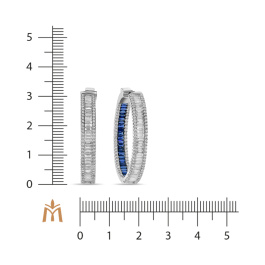 Серьги с бриллиантами и сапфирами