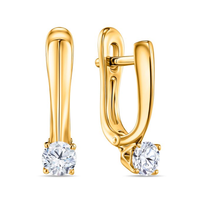 Серьги с бриллиантами - фото 1