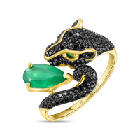 Кольцо с агатами и фианитами - фото 1 Кольцо с агатами и фианитами - фото 1