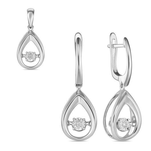 Комплект с бриллиантами