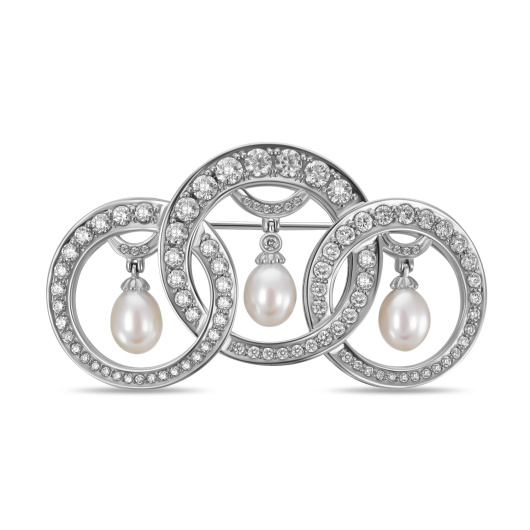 Брошь с жемчугом и бриллиантами