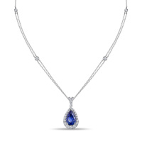 Колье с бриллиантами и танзанитом - фото 1