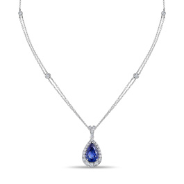 Колье с бриллиантами и танзанитом