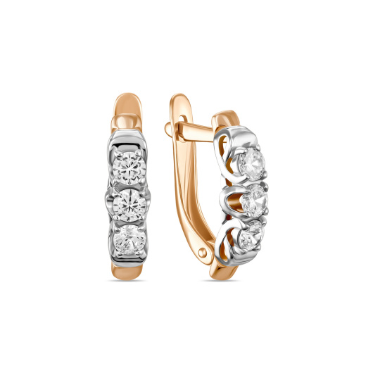 Серьги с фианитом