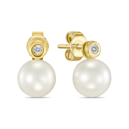 Серьги с бриллиантами и жемчугом