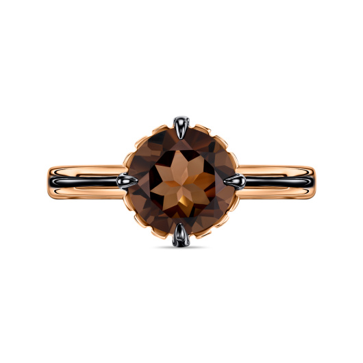 Кольцо с дымчатым кварцем