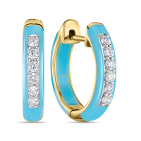 Серьги с бриллиантами и керамикой - фото 1 Серьги с бриллиантами и керамикой - фото 1