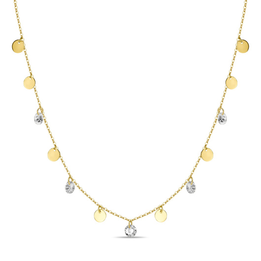 Колье с фианитами