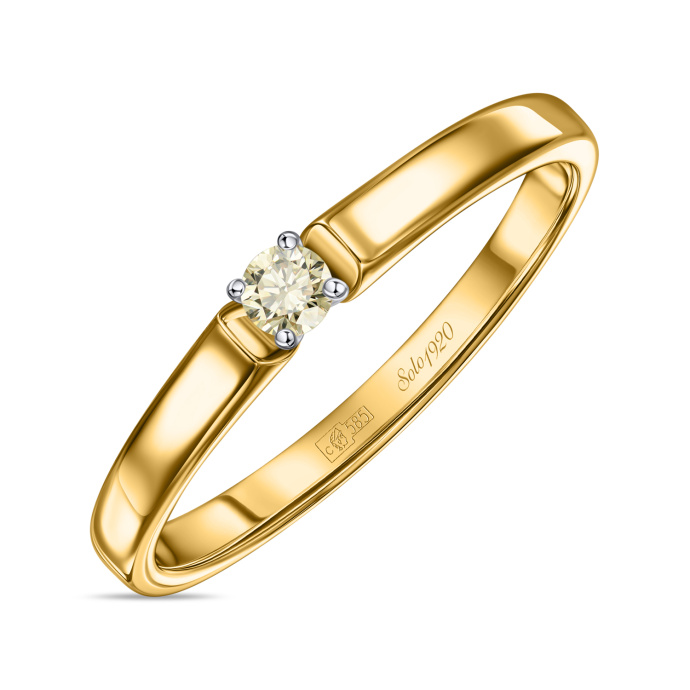 Кольцо с бриллиантом - фото 1