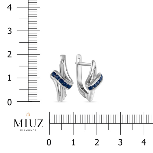 Серьги с сапфирами