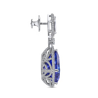 Серьги с бриллиантами и танзанитами - фото 2 Серьги с бриллиантами и танзанитами - фото 2