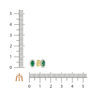 Серьги с фианитами и агатами - фото 2