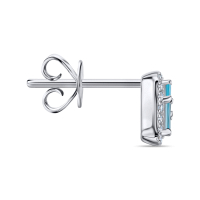 Серьги с топазами и бриллиантами - фото 2