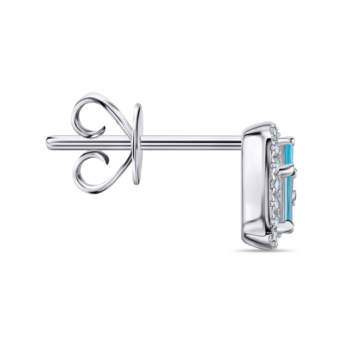 Серьги с топазами и бриллиантами - фото 2