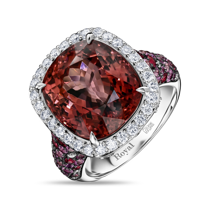 Кольцо с бриллиантами, рубинами, цветными сапфирами и турмалином - фото 1 Кольцо с бриллиантами, рубинами, цветными сапфирами и турмалином - фото 1