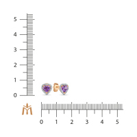 Серьги с аметистами и бриллиантами - фото 2