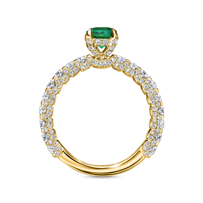 Кольцо с бриллиантами и изумрудом - фото 3 Кольцо с бриллиантами и изумрудом - фото 3