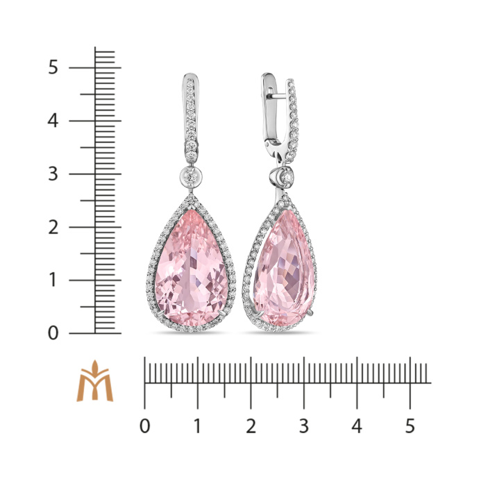 Серьги с бриллиантами и морганитами - фото 3 Серьги с бриллиантами и морганитами - фото 3