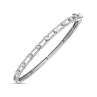 Браслет жесткий с бриллиантами - фото 1