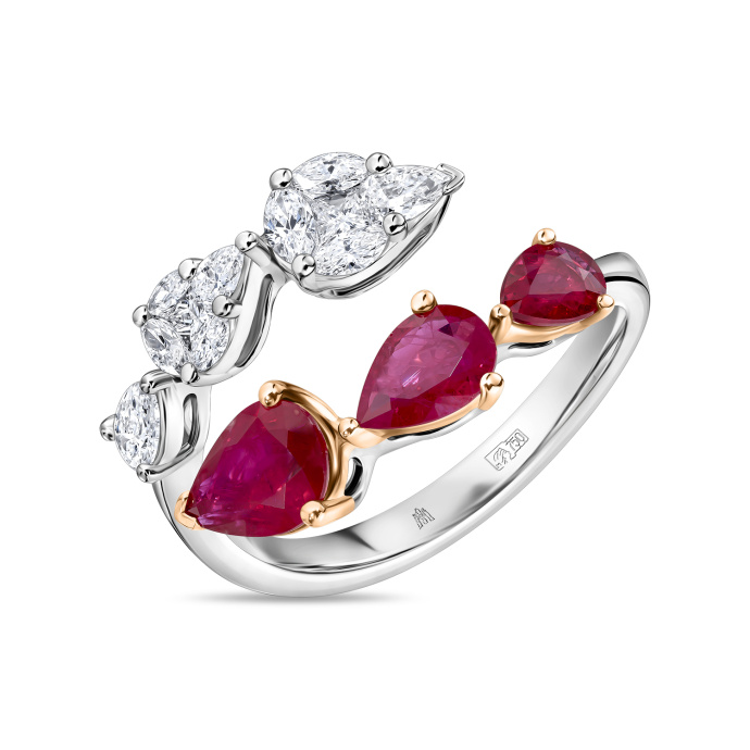 Кольцо с бриллиантами и рубинами - фото 1 Кольцо с бриллиантами и рубинами - фото 1