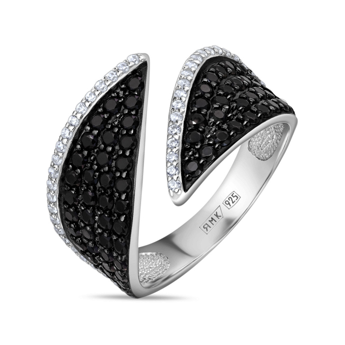 Кольцо с фианитами - фото 1