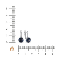 Серьги с лондон топазом и эмалью - фото 3