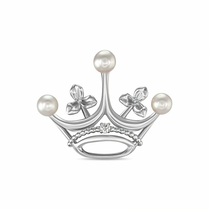 Подвеска с жемчугом и бриллиантами - фото 1 Подвеска с жемчугом и бриллиантами - фото 1