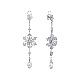 Серьги с бриллиантом и жемчугом