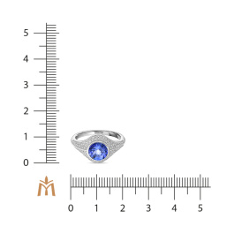 Кольцо с танзанитом и бриллиантами