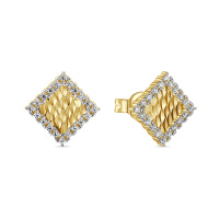 Серьги с фианитами - фото 1