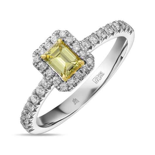 Кольцо с бриллиантами и облагороженными бриллиантами