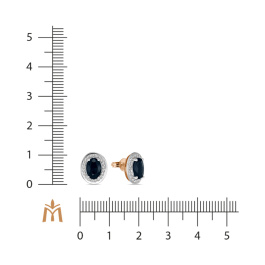 Серьги с бриллиантами и сапфирами