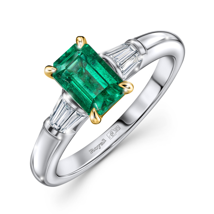 Кольцо с бриллиантом и изумрудом - фото 1 Кольцо с бриллиантом и изумрудом - фото 1