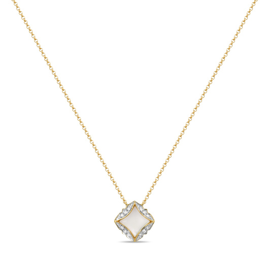 Колье с перламутром и бриллиантами