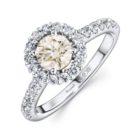 Кольцо с бриллиантами и бриллиант облагорож.ом - фото 1