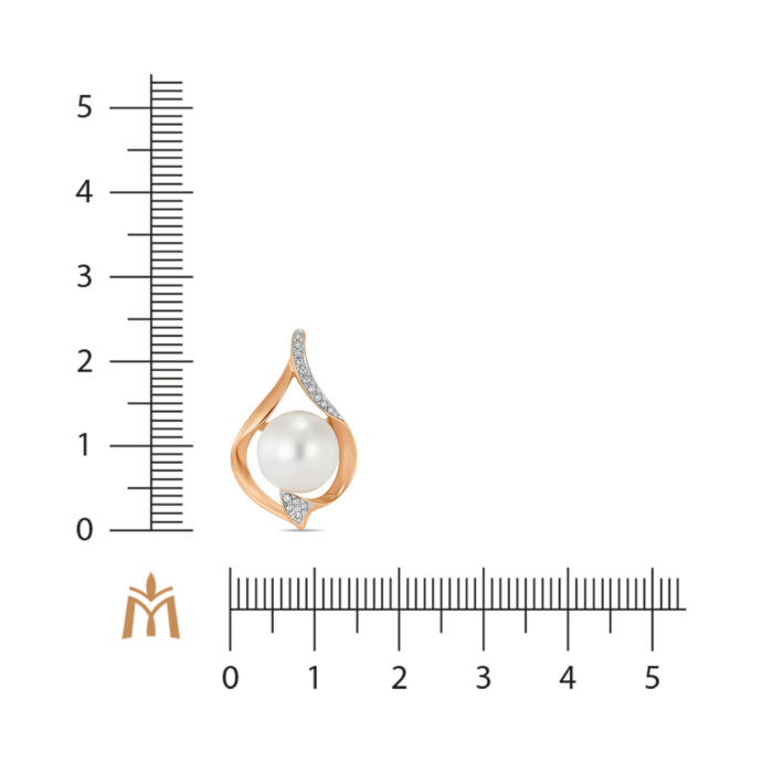 Подвеска с бриллиантами и жемчугом - фото 2