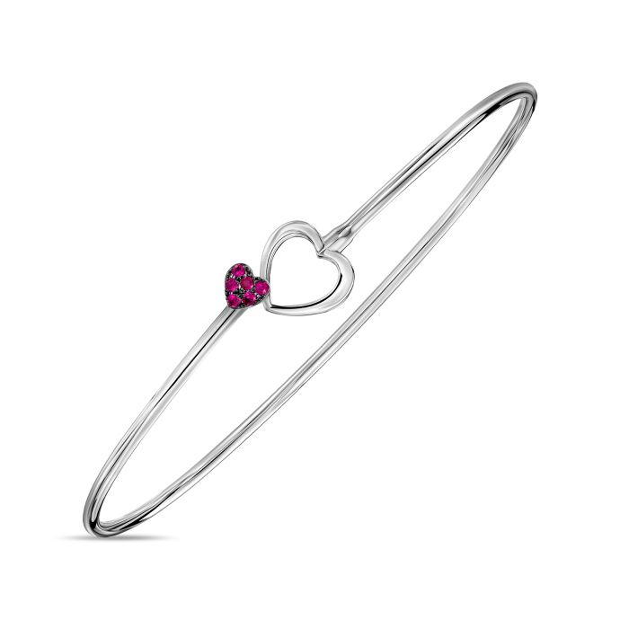 Браслет жесткий с рубинами - фото 2